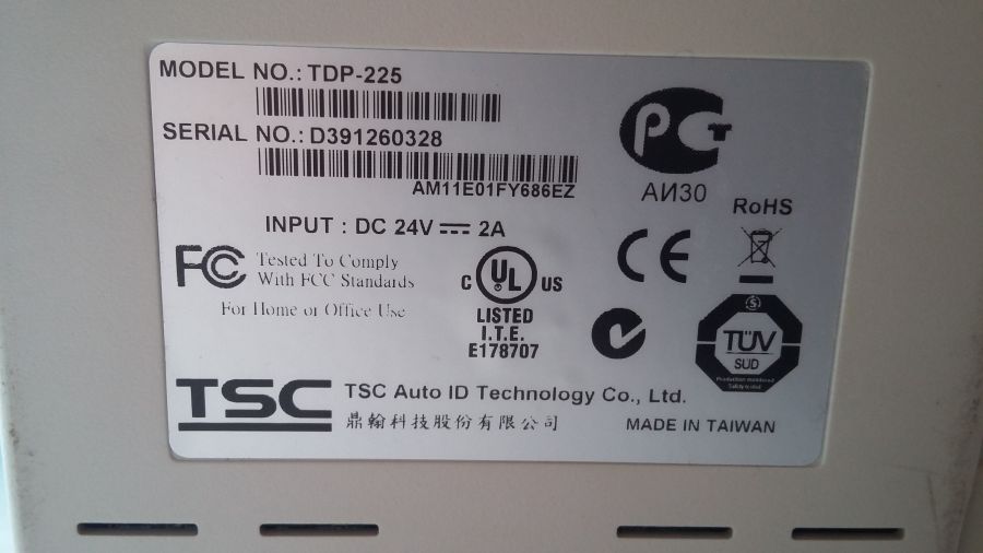 TSC TDP 225 картинка. TSC TDP-225 параметры печати. Блок питания для термопринтера TSC tdp225 24v (2000ma) 5.5x2.5 086544. TSC TDP 225 тестовая страница. Tdp 225 этикетки